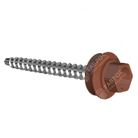 Саморезы Гладкий полиэстер RAL 8004 (Медно-коричневый) 50*4 для кровли
