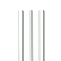 Металлический штакетник Гладкий полиэстер RAL 9003 (Белый) 1800*100*0,45 односторонний Прямой